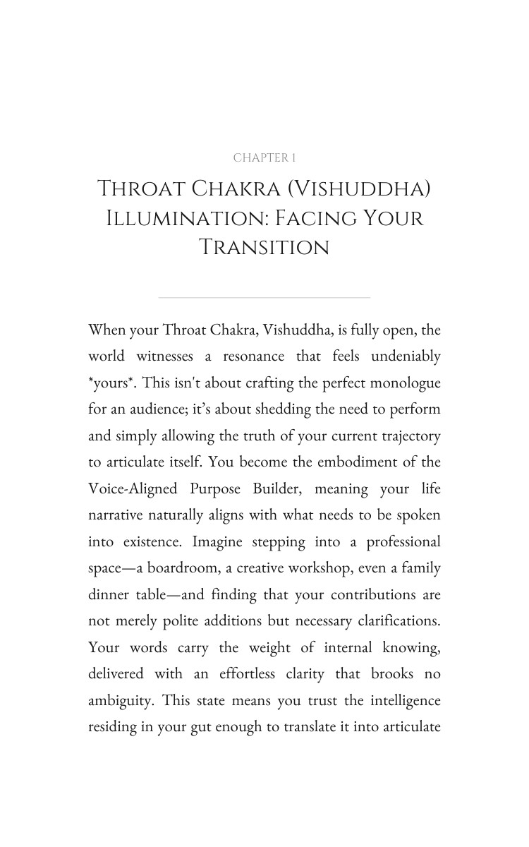 Throat Chakra (Vishuddha) Purpose Power Guide: Elevate Your Script interior preview