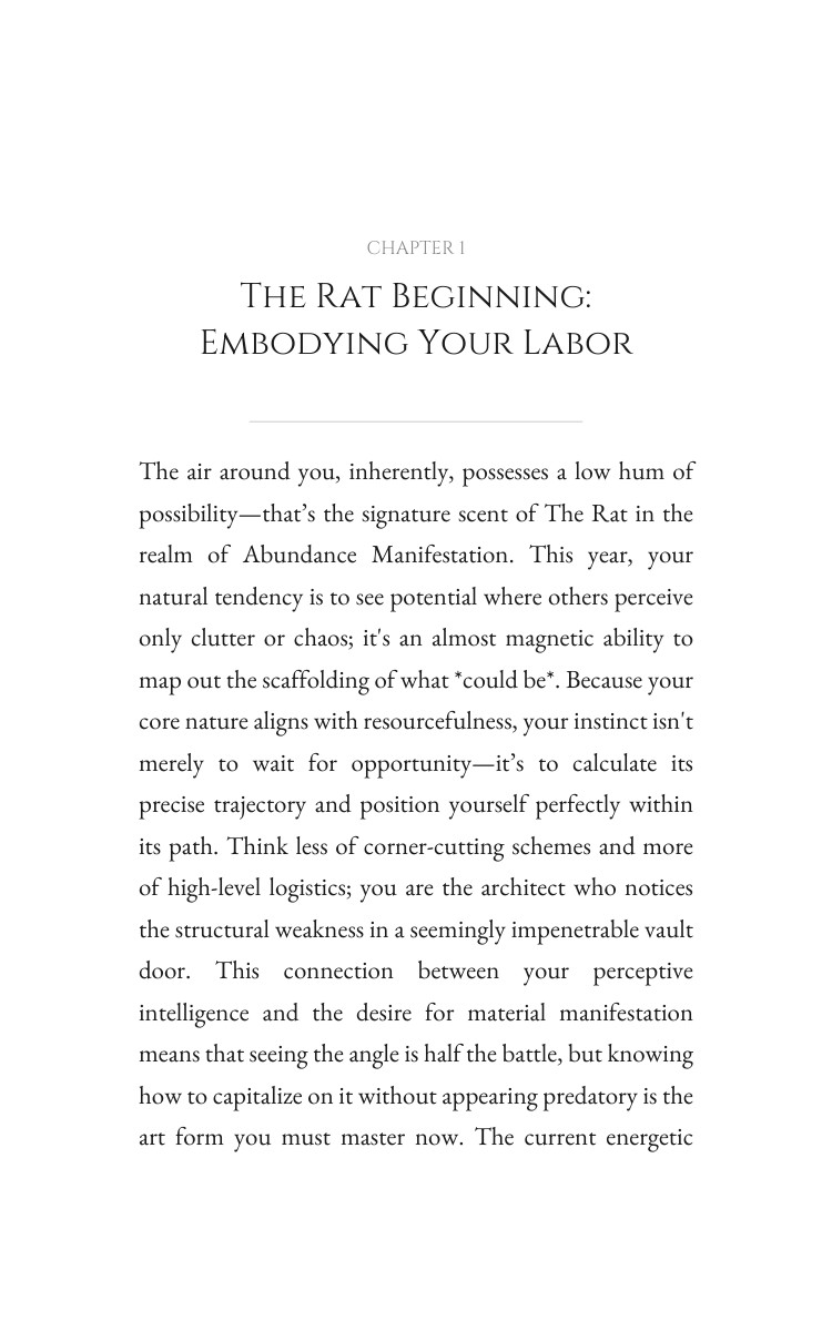 2026 Abundance Manifestation Solution for Rat: Your Trail Year Refined interior preview