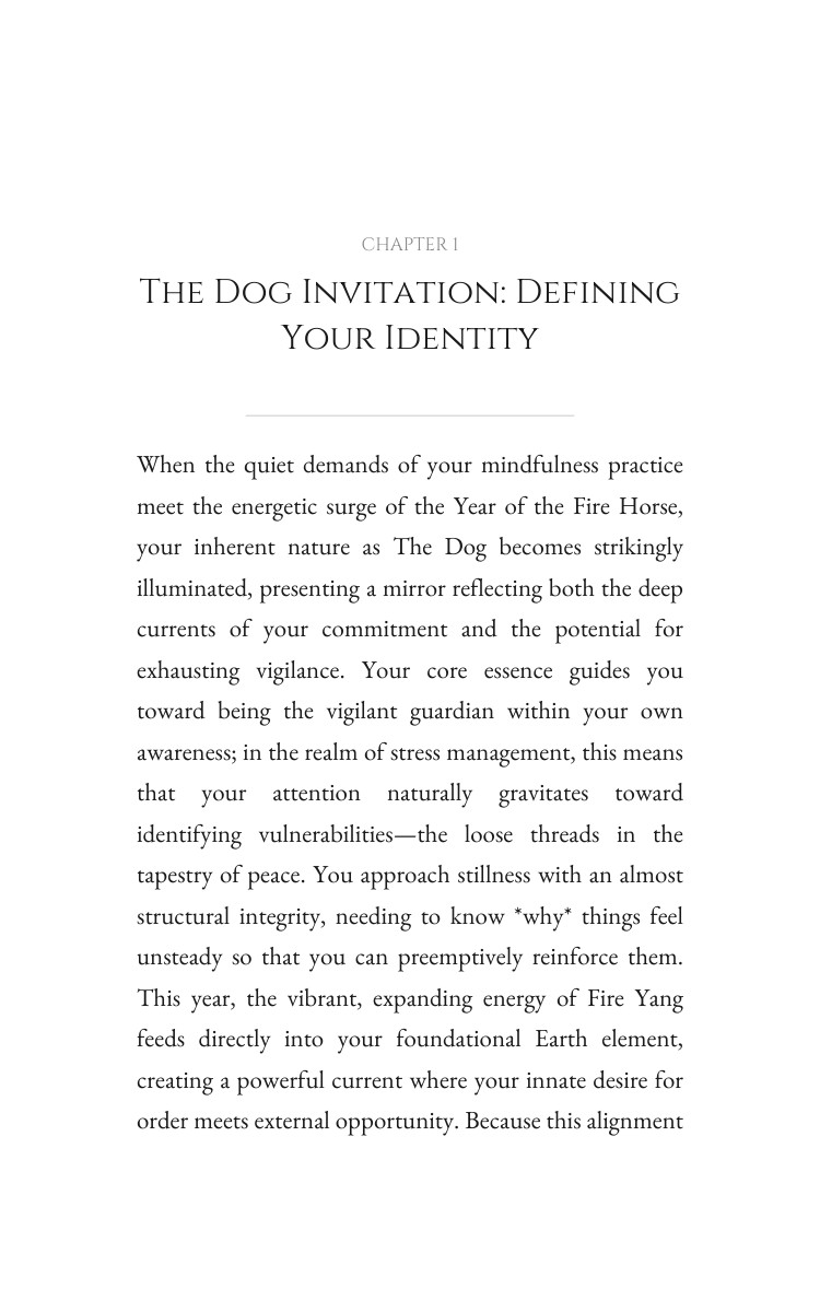 2026 Dog: Mindfulness Stress Mastery Path: Direct Your World Year interior preview