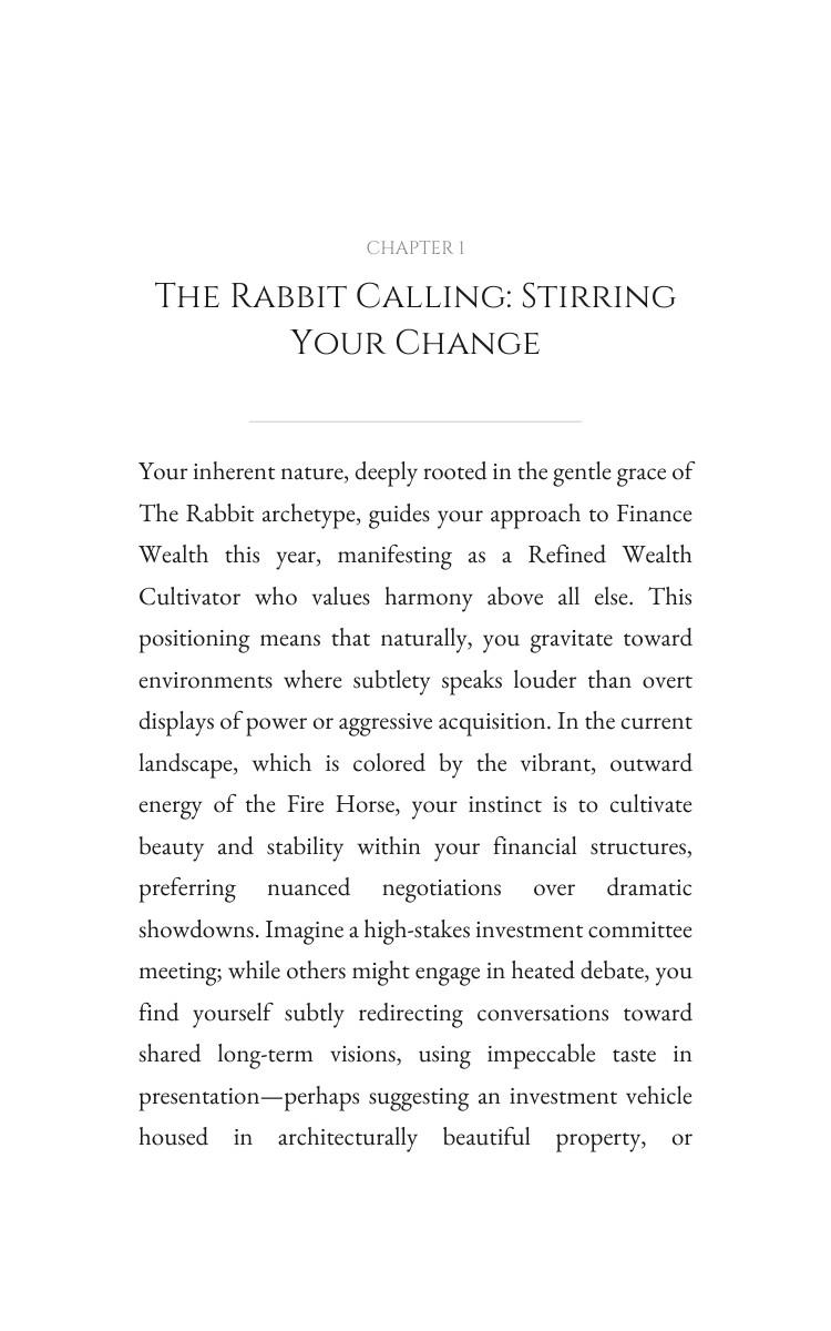 2026 Finance Wealth Experience: Rabbit: Your Skill Year Decoded interior preview