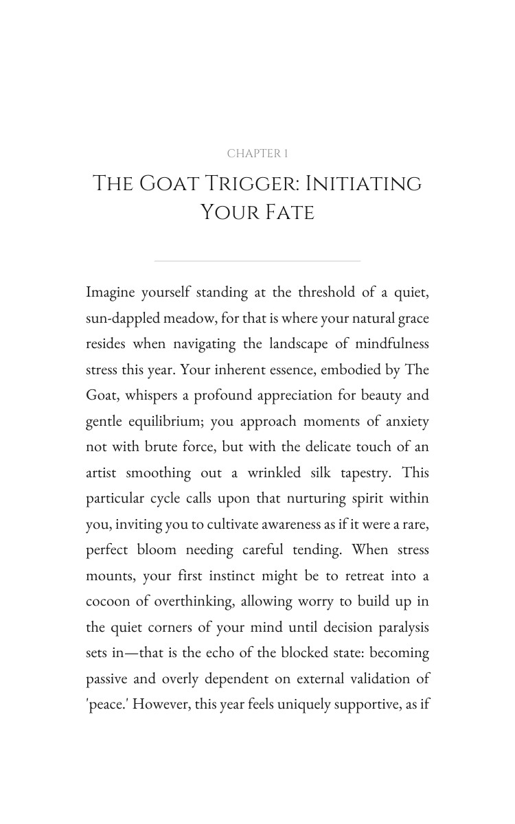 2026 Goat Approach to Mindfulness Stress: Navigate Your Metamorphosis Year interior preview