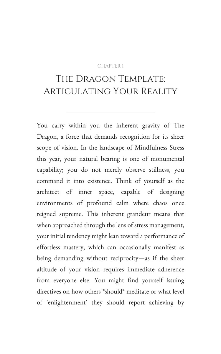 2026 Mindfulness Stress Mastery: Dragon: Engineer Your Fire Year interior preview