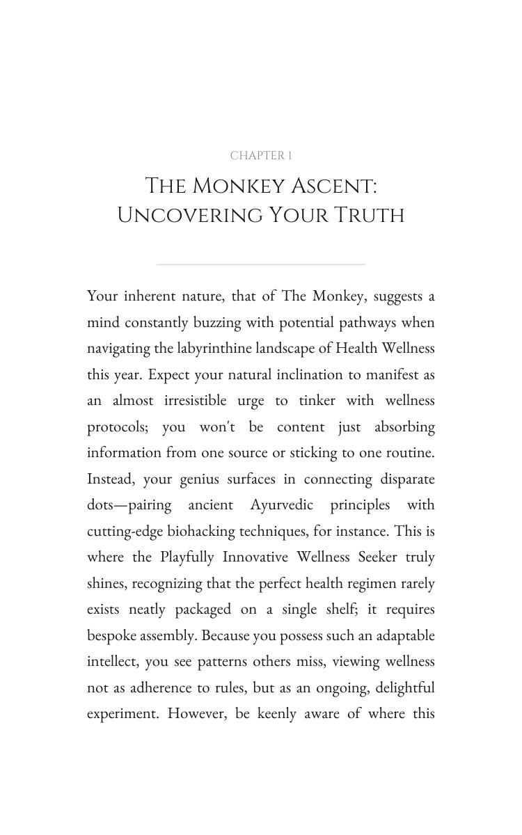 2026 Monkey: Health Wellness Realization: Transform Your Power Year interior preview
