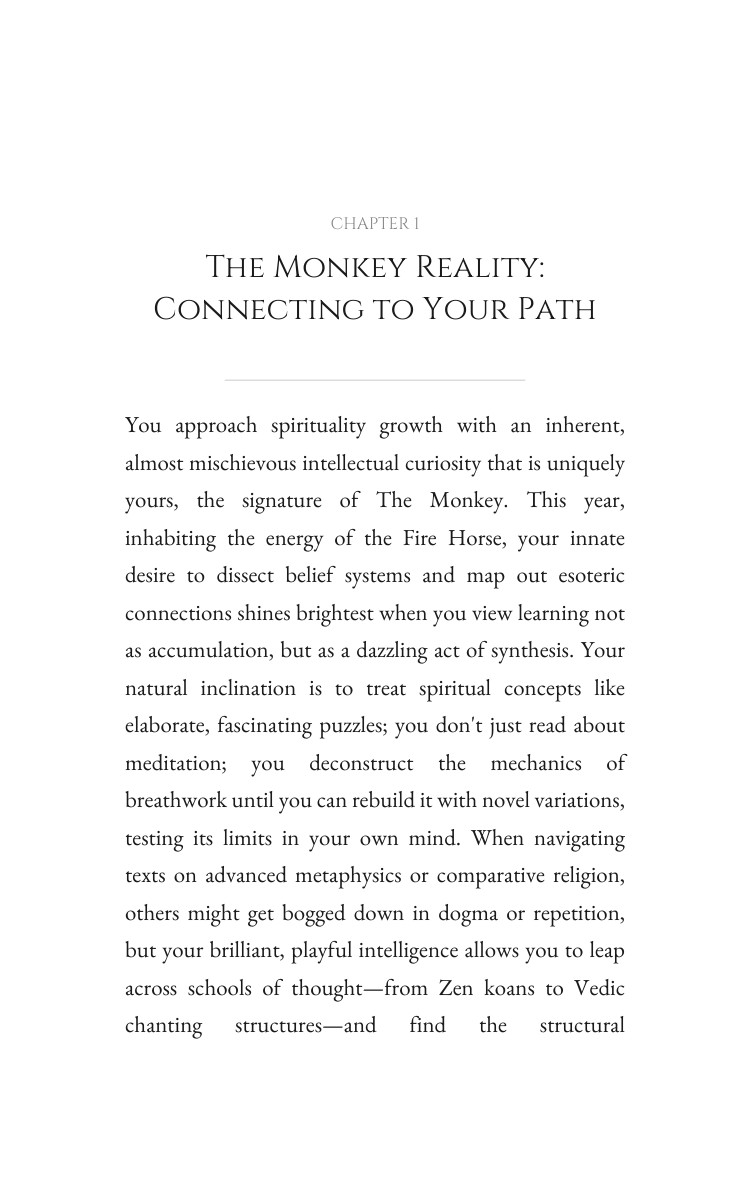 2026 Monkey Spirituality Growth Mastery: Your Movement Year Balanced interior preview