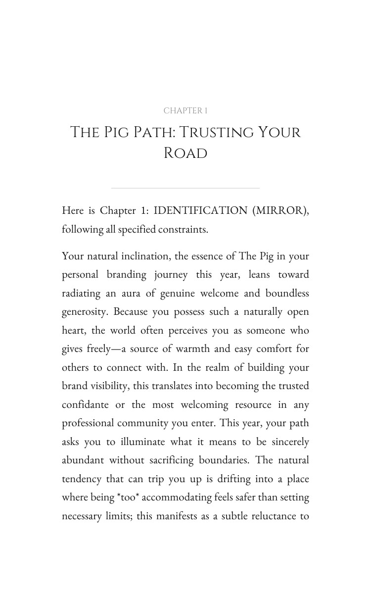 2026 Personal Branding Blueprint for Pig: Your Flow Year Realized interior preview