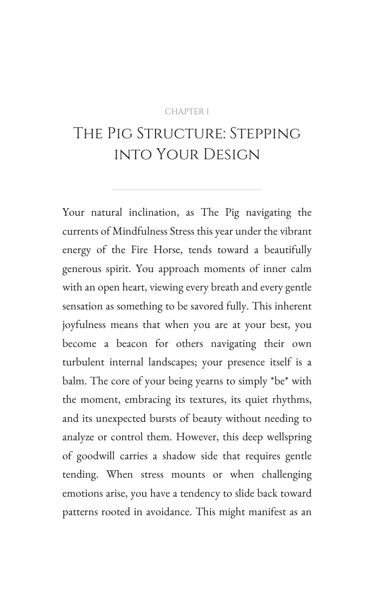 2026 Pig: Mindfulness Stress Unlocked: Your Space Year Consolidated interior preview