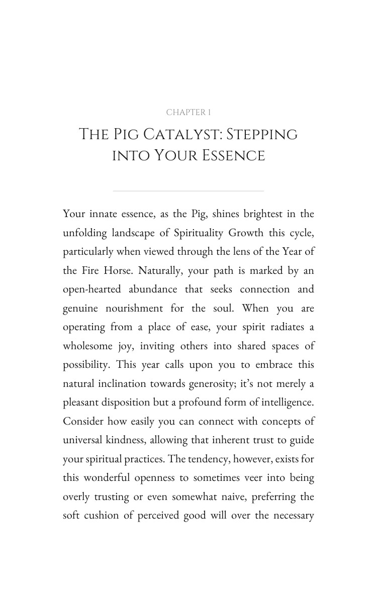 2026 Pig Spirituality Growth Mastery: Your Fate Year Realized interior preview