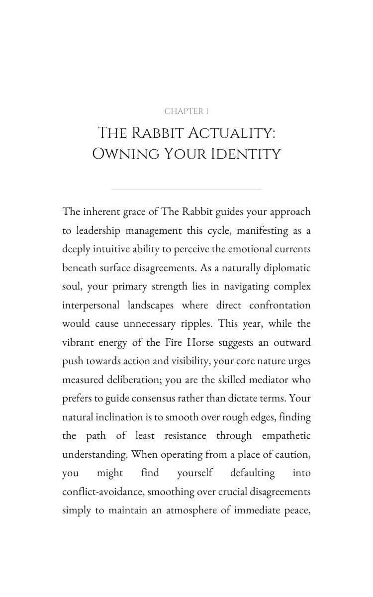 2026 Rabbit: Leadership Management Strategies: Your Fire Year Synthesized interior preview