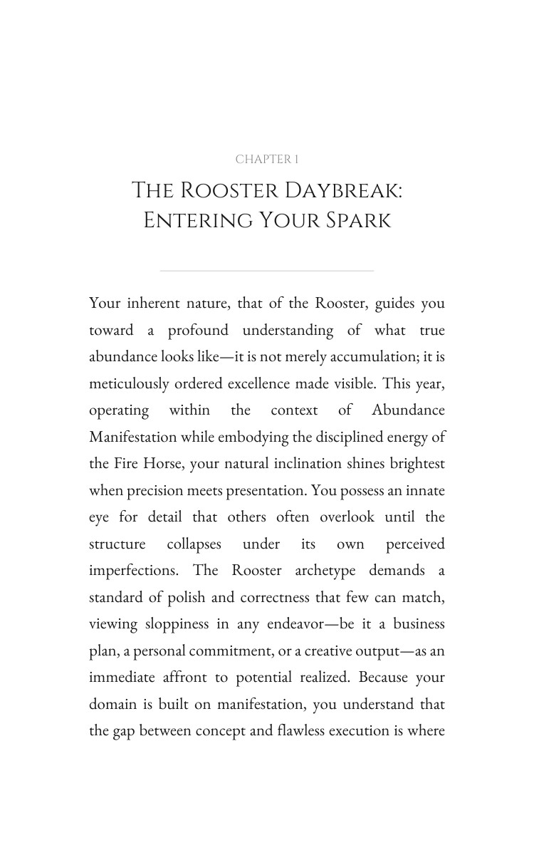 2026 Rooster: Abundance Manifestation Transformation: Deepen Your Ascent Year interior preview