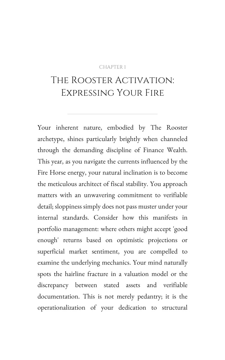 2026 Rooster: Finance Wealth Ascension: Target Your Work Year interior preview