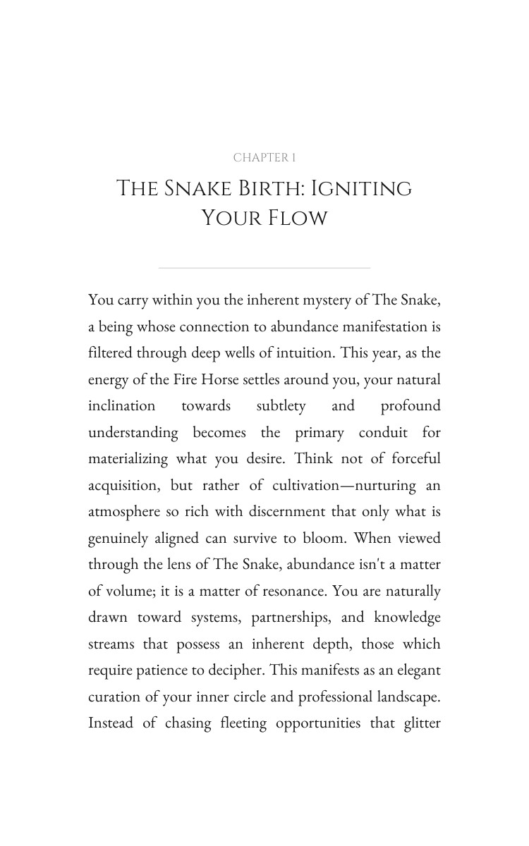 2026 Snake: Abundance Manifestation Amplification: Your Shift Year Emerged interior preview
