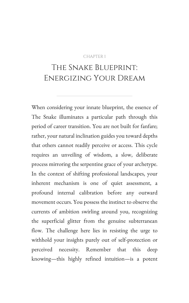 2026 Snake: Career Transition Realization: Master Your Field Year interior preview