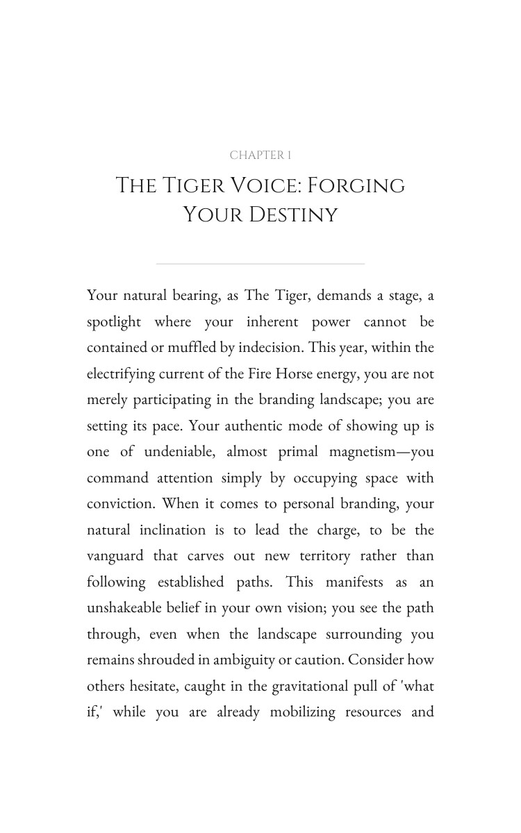2026 Tiger Personal Branding Power Guide: Your Quest Year Concentrated interior preview