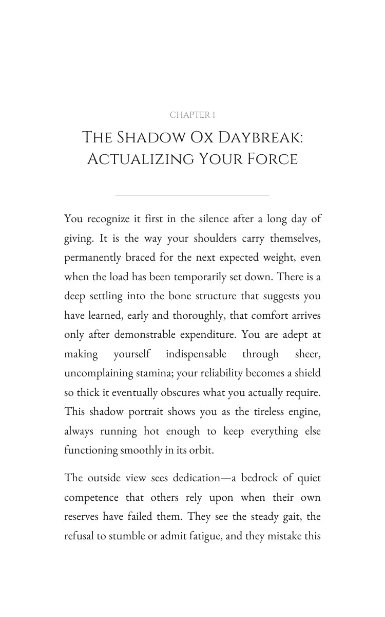 Shadow Ox Shadow Wounds Reference: Your Heart Blueprint interior preview