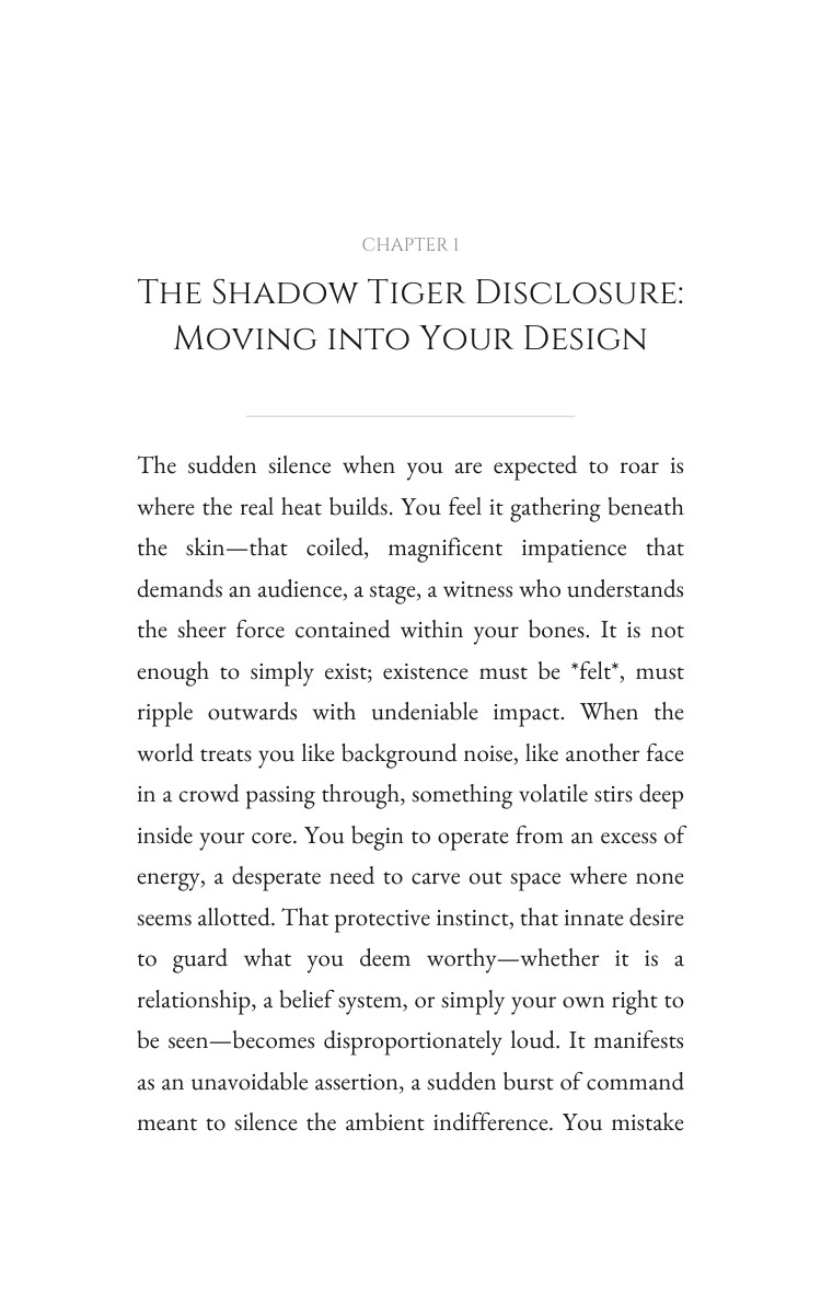 Shadow Tiger: Hidden Fears Integration: Your Plan Synthesized interior preview
