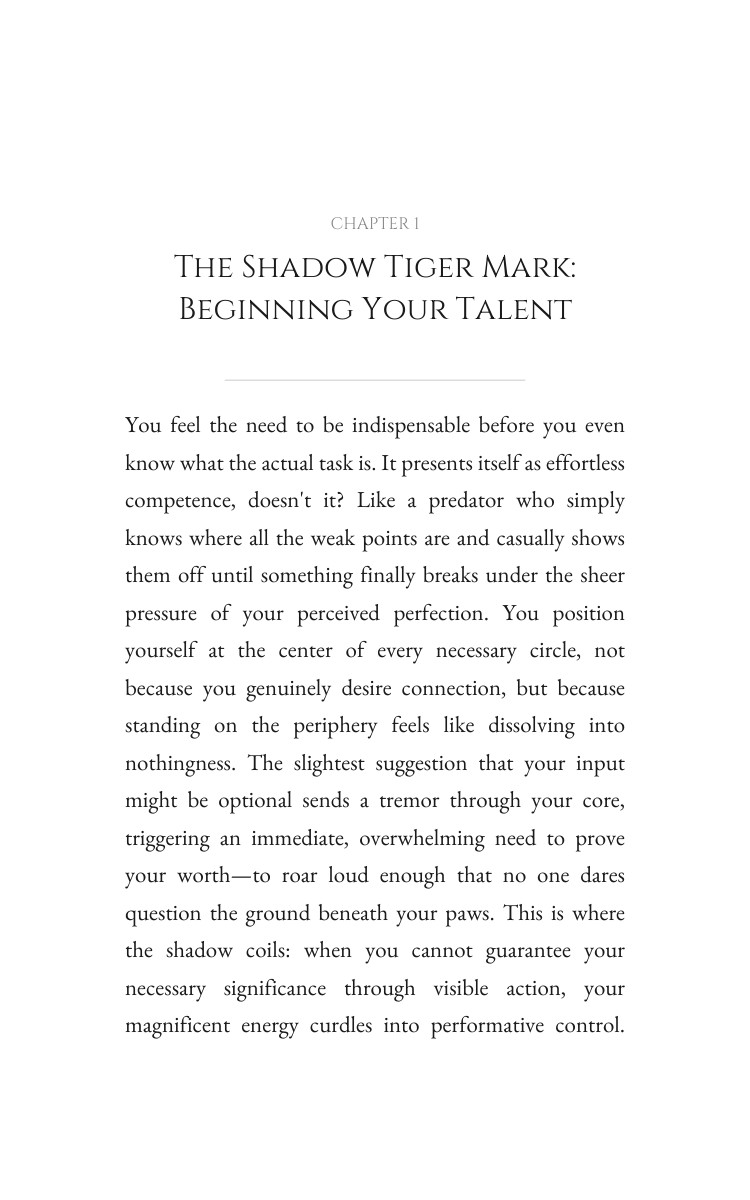 Shadow Tiger: People Pleasing Activation: Your Capacity Integrated interior preview