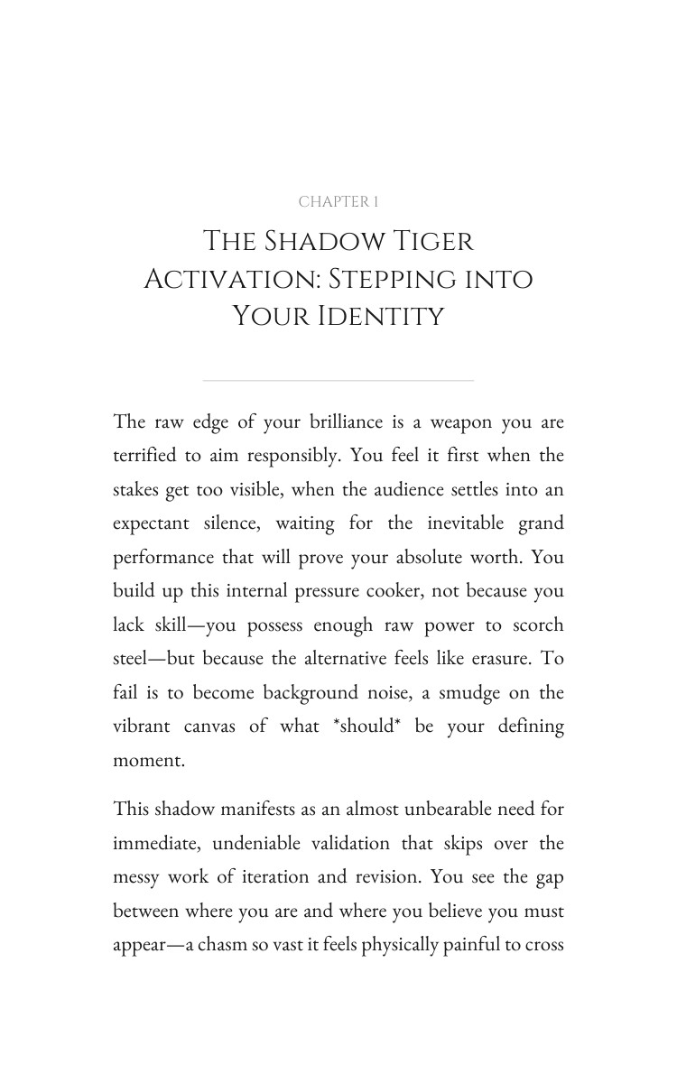 Shadow Tiger: Your Fear Of Failure Blueprint: Unblock Your Craving interior preview