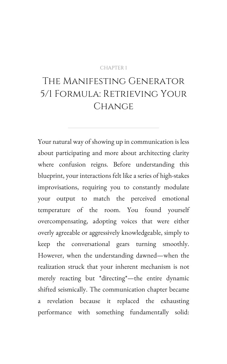 Communication Journey: Manifesting Generator 5/1: Your Trail Advantage interior preview