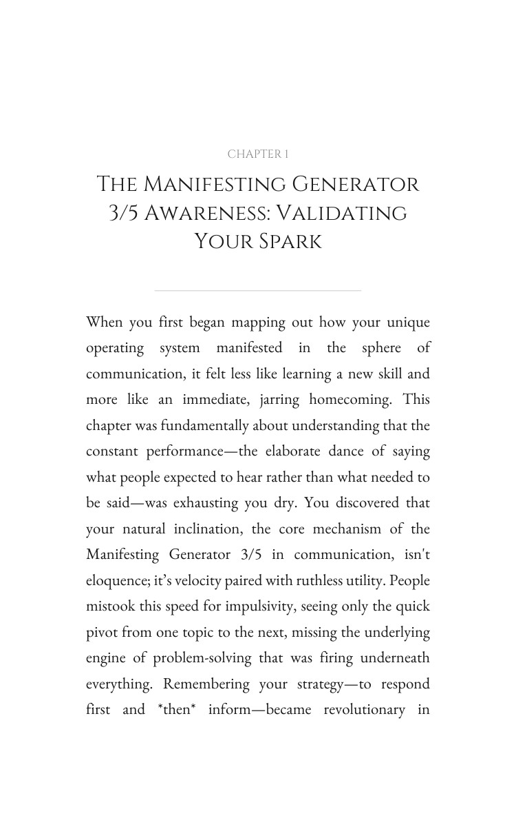 Communication Method for Manifesting Generator 3/5: Discover Your Blueprint interior preview