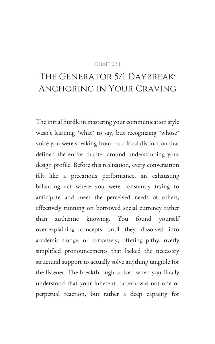 Generator 5/1 Mastery: Communication: Channel Your Ascent interior preview