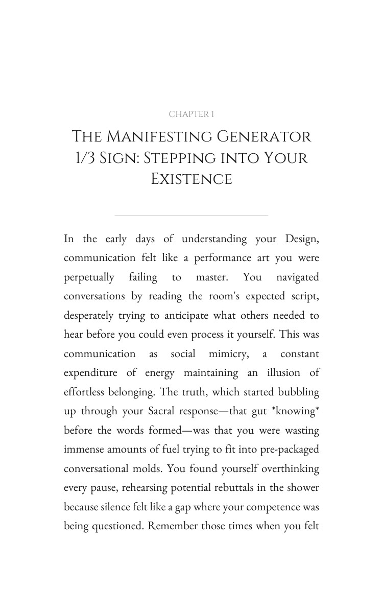 Manifesting Generator 1/3 Communication Guidebook: Discover Your Progress interior preview