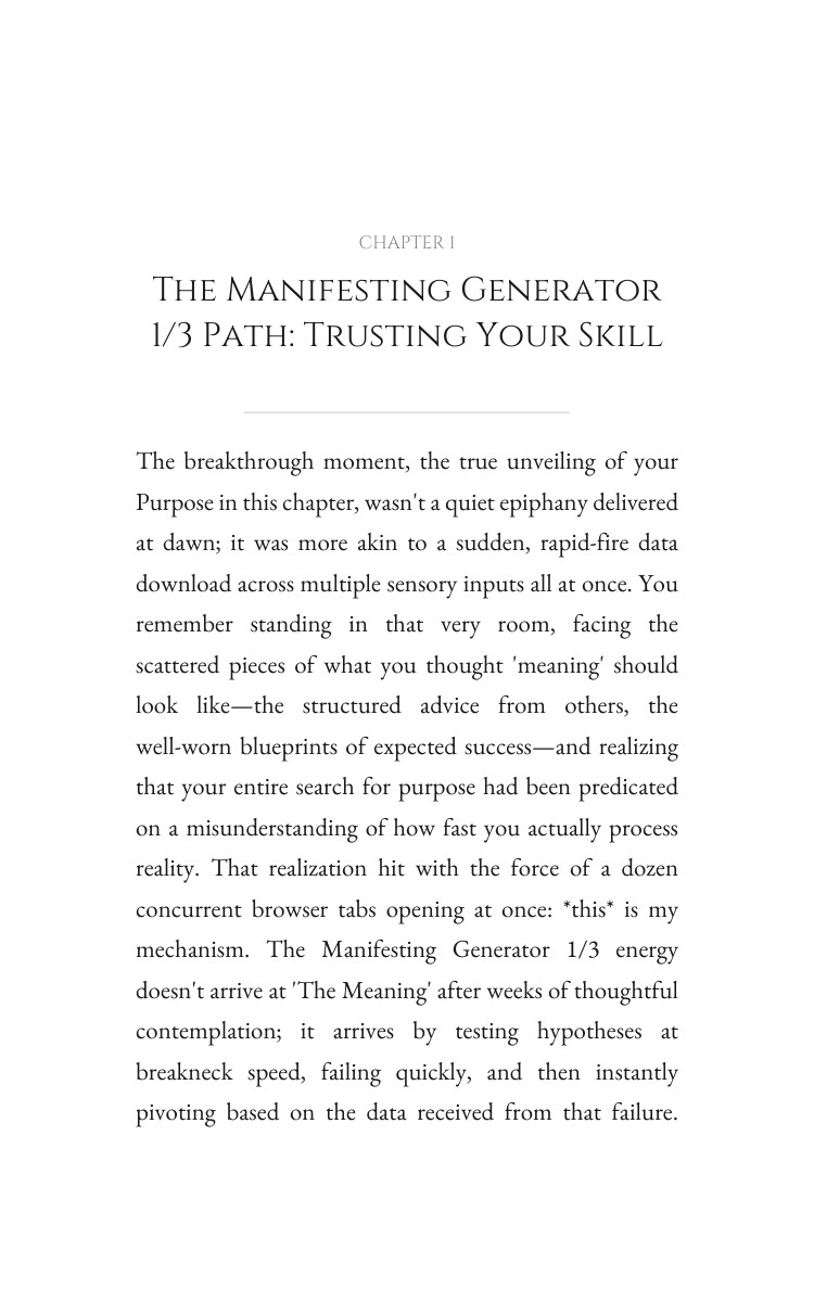Manifesting Generator 1/3 Purpose Method: Your Nature Crystallized interior preview