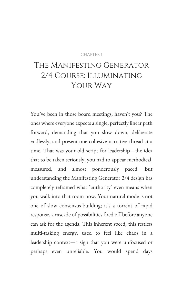 Manifesting Generator 2/4 Approach to Leadership: Sharpen Your Work interior preview