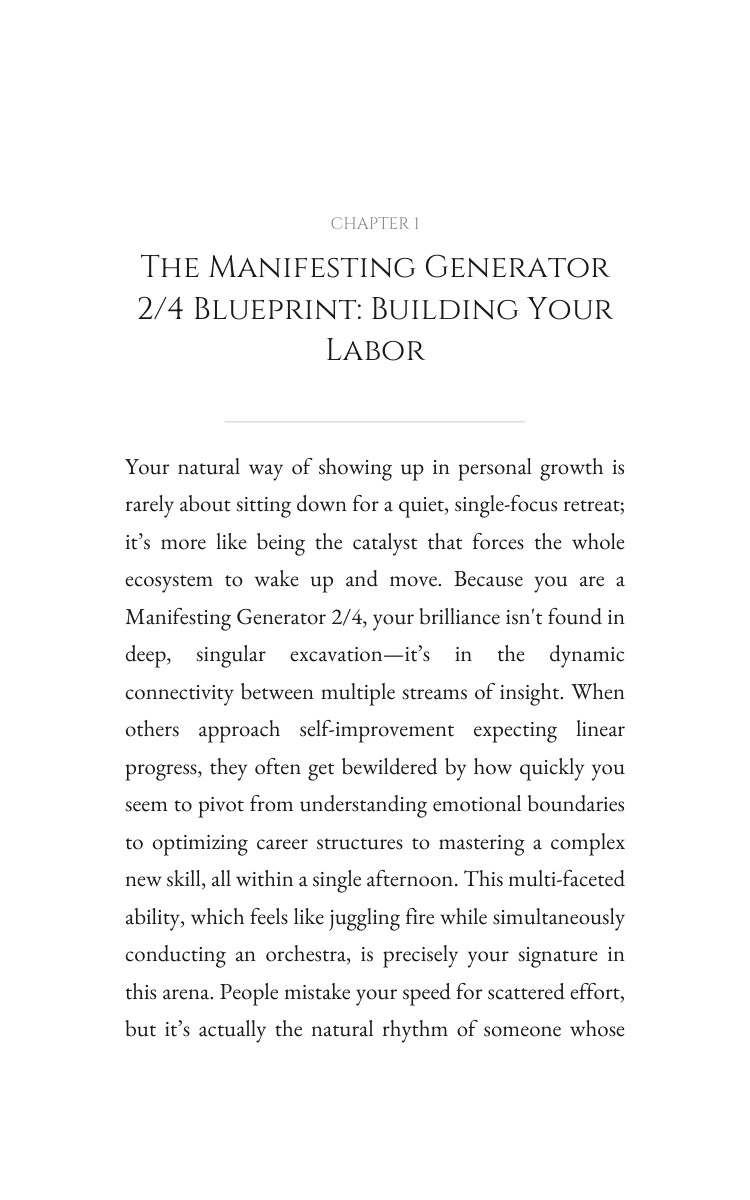 Manifesting Generator 2/4 Personal Growth Integration: Your Flame Manifested interior preview