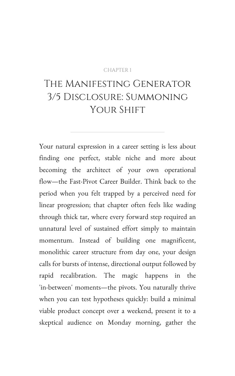Manifesting Generator 3/5 Career: Practical Guide: Your Progress Consolidated interior preview