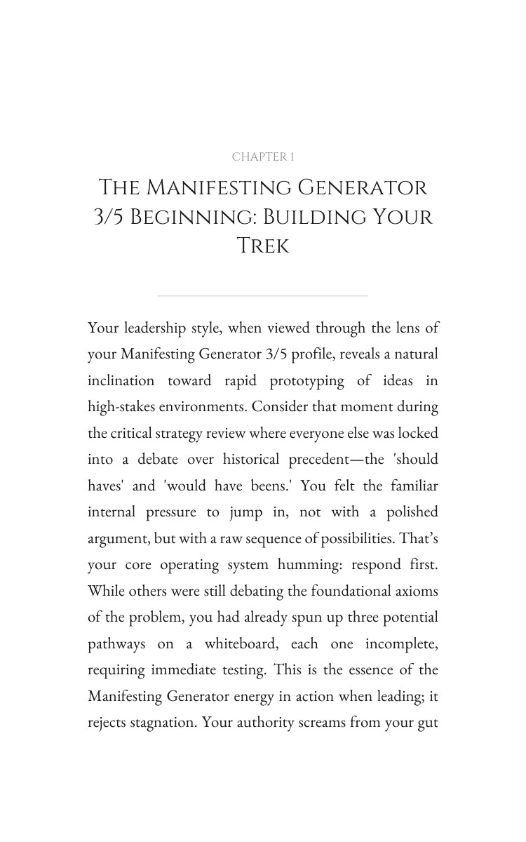 Manifesting Generator 3/5: Your Leadership Mastery: Deepen Your Evolution interior preview