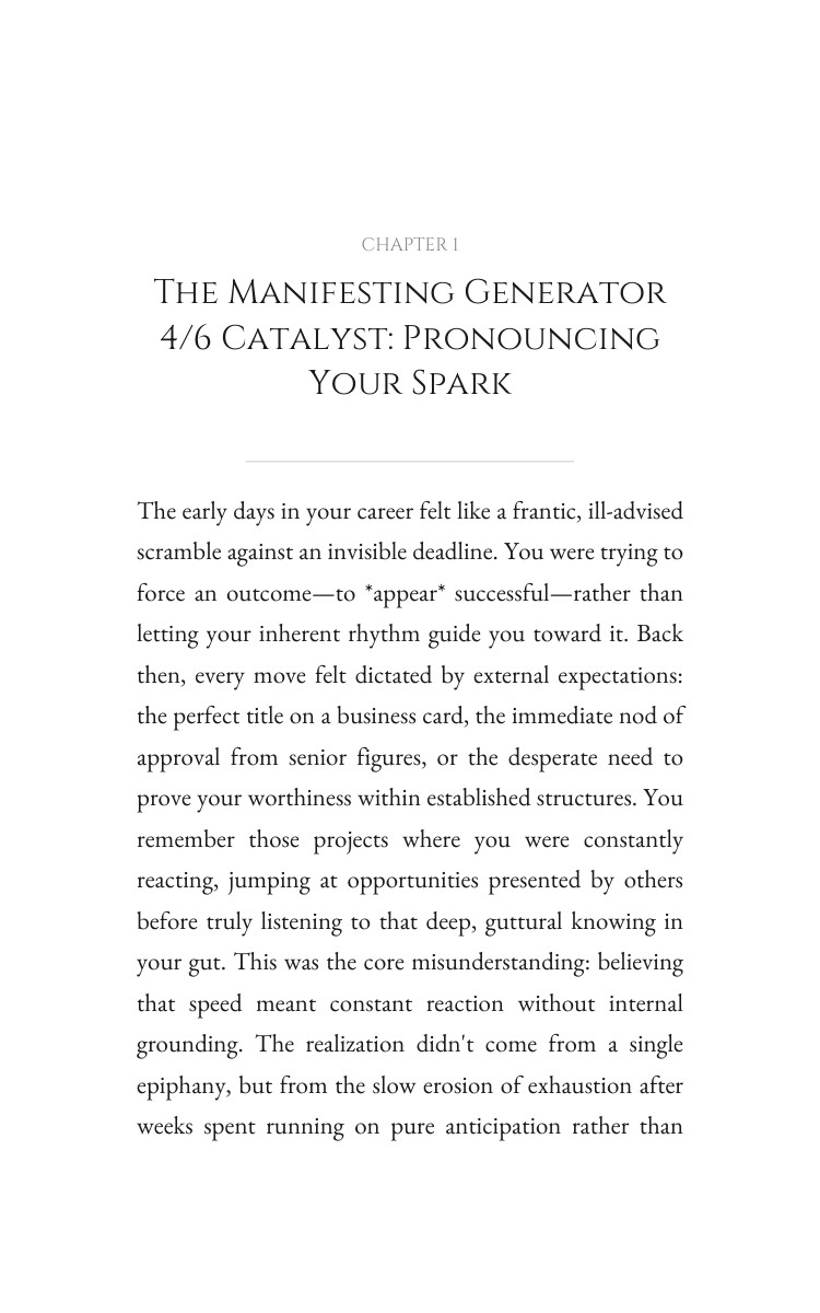 Manifesting Generator 4/6 Career Compendium: Align Your Spark interior preview
