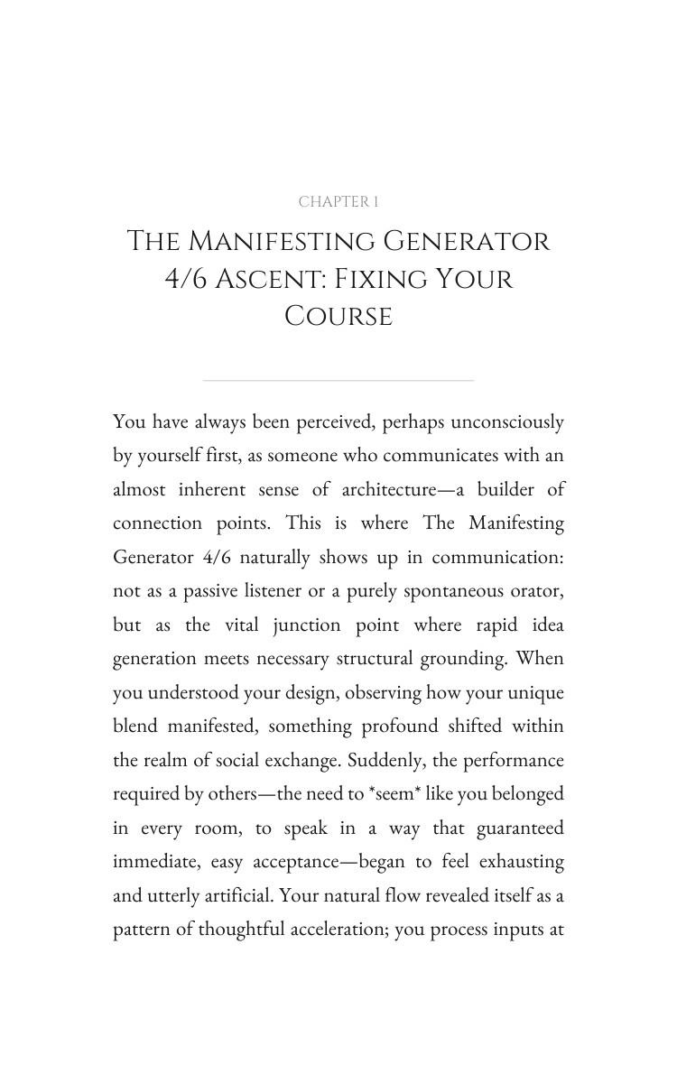 Manifesting Generator 4/6 Communication Workbook: Your Presence Revealed interior preview