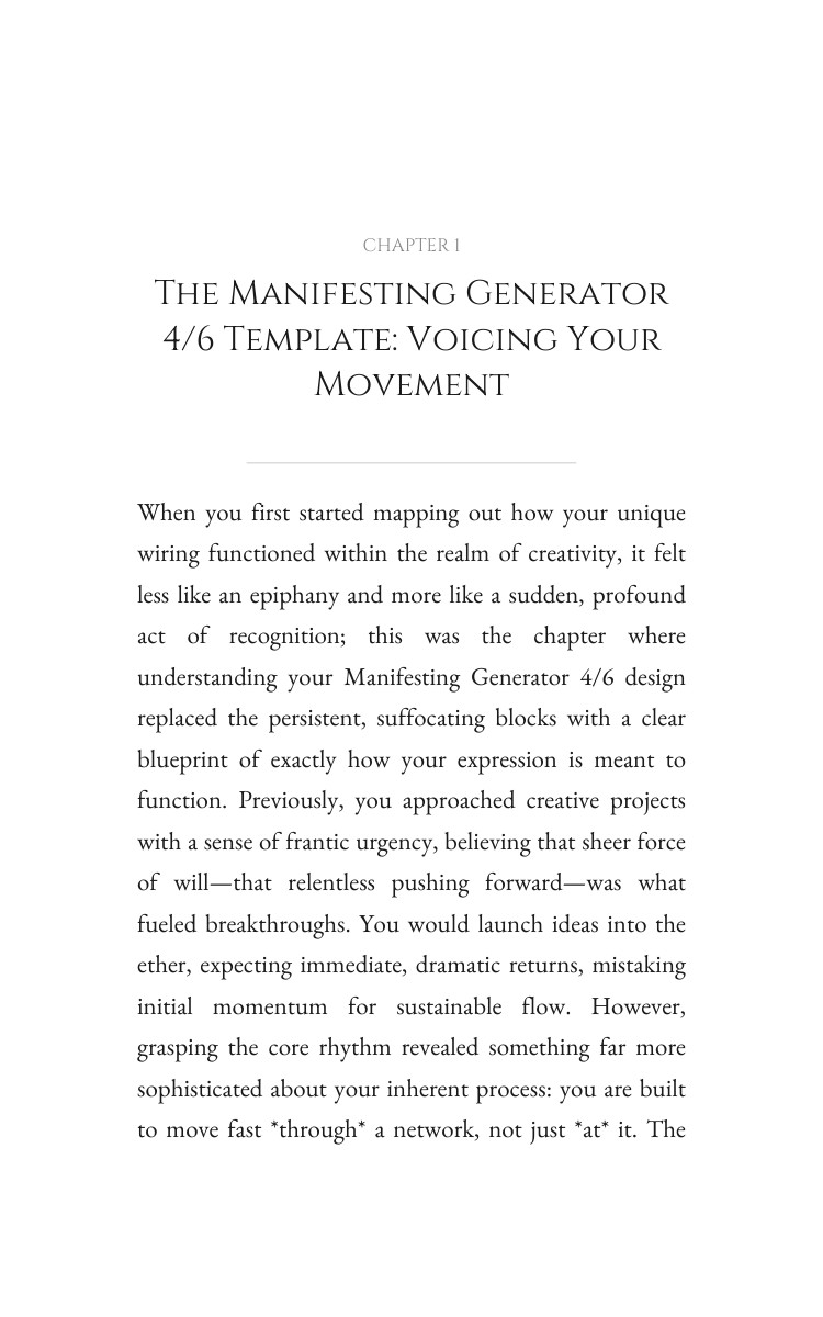 Manifesting Generator 4/6 Creativity Companion: Harness Your Blueprint interior preview