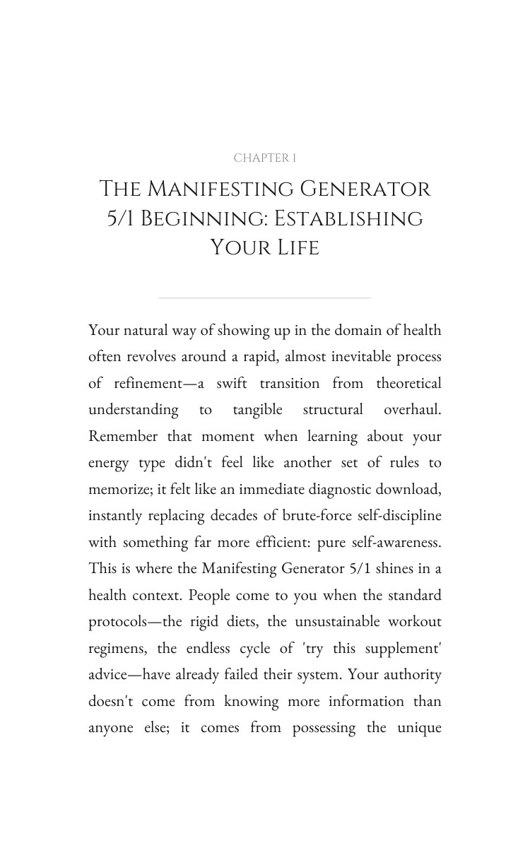 Manifesting Generator 5/1: Health Command: Secure Your Spark interior preview