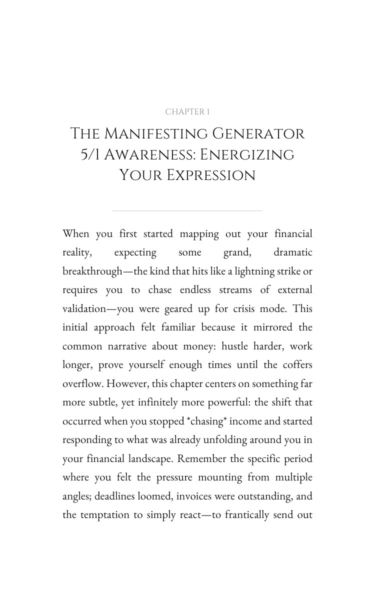 Manifesting Generator 5/1: Money Realization: Your Development Unleashed interior preview