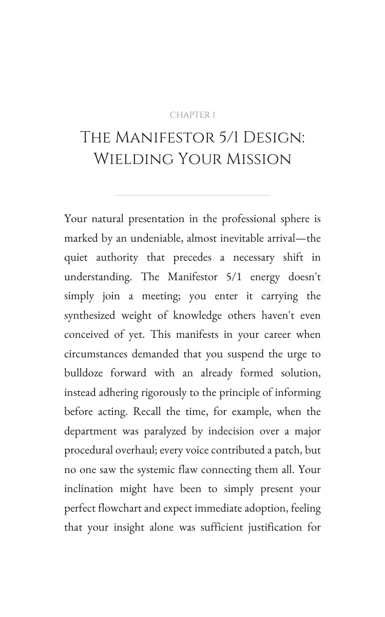 Manifestor 5/1: Career Evolution: Unlock Your Adventure interior preview