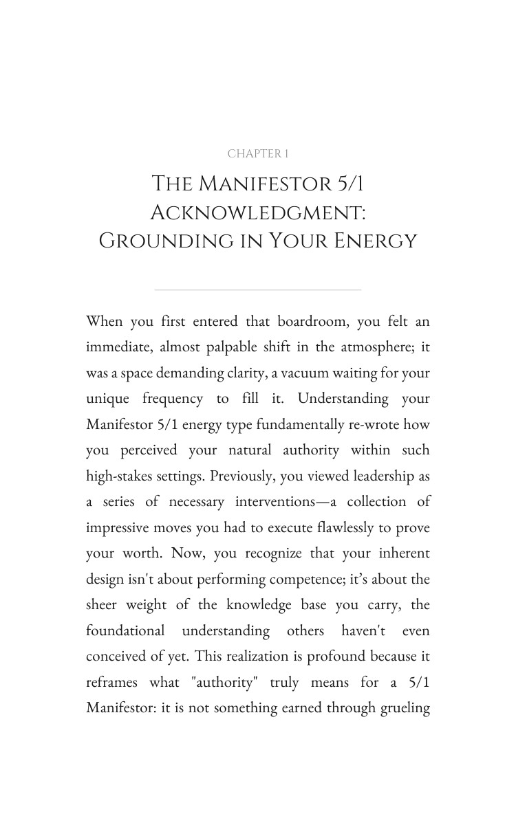 Manifestor 5/1 Leadership Keystone: Your Presence Harmonized interior preview