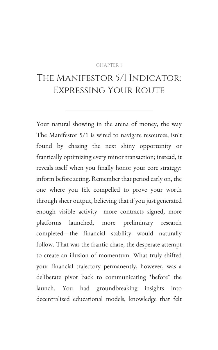 Manifestor 5/1: Your Money Journey: Your Arc Mastery interior preview