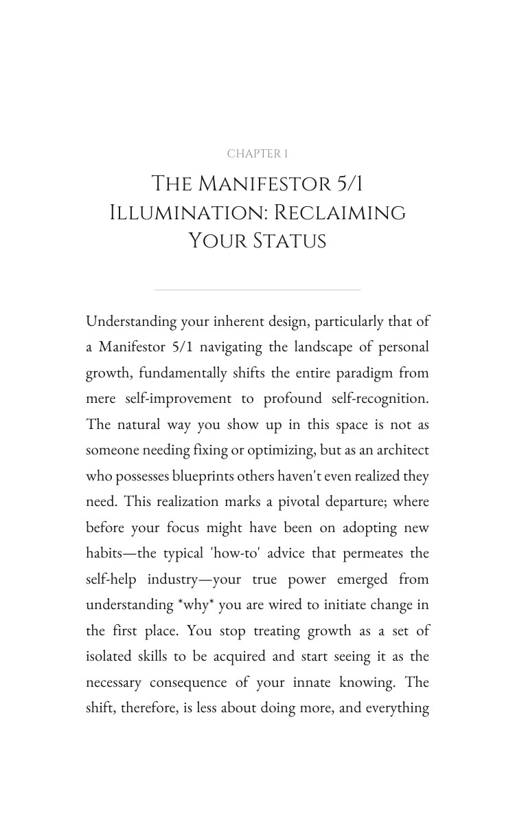 Manifestor 5/1: Your Personal Growth Journey: Your Truth Balanced interior preview