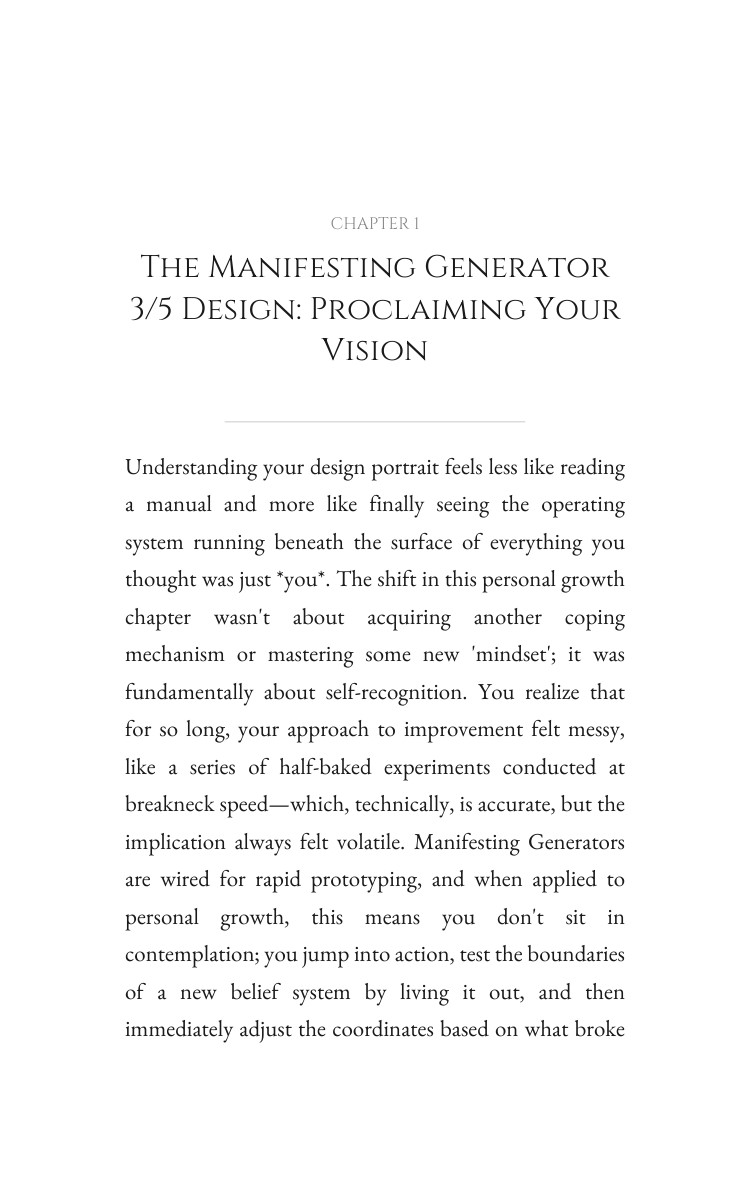 Personal Growth Way: Manifesting Generator 3/5: Integrate Your Being interior preview