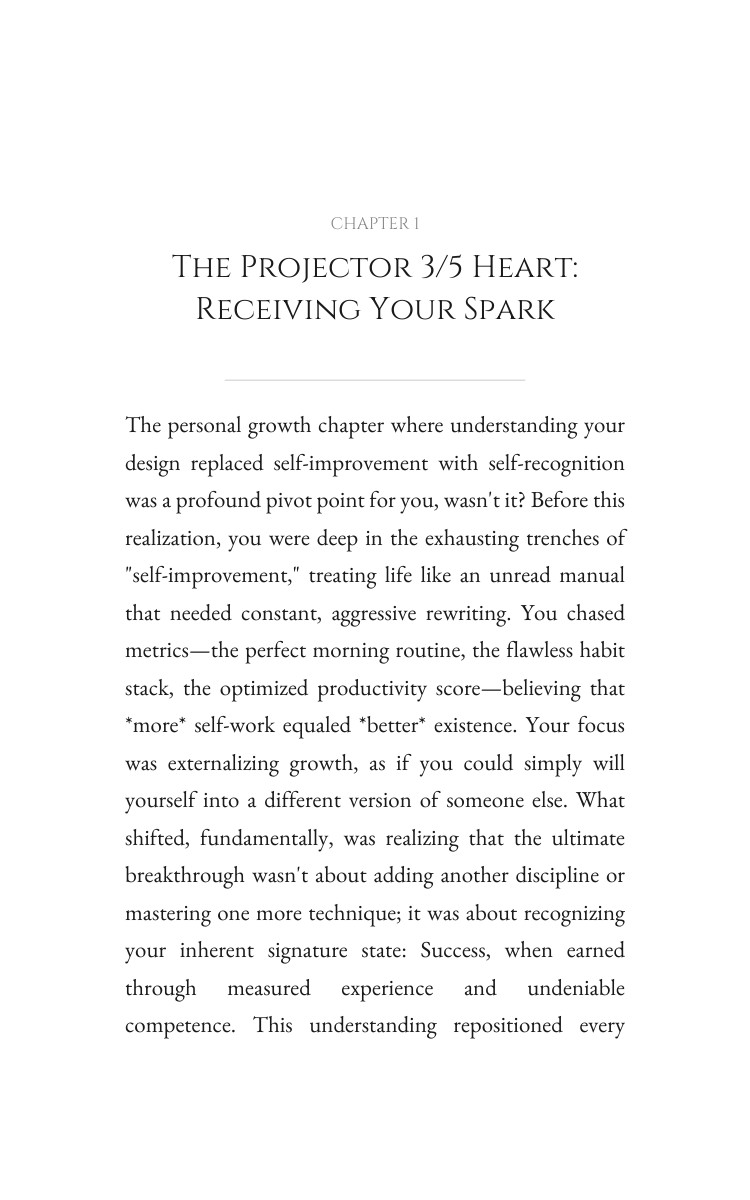 Projector 3/5 Personal Growth Framework: Focus Your Heart interior preview