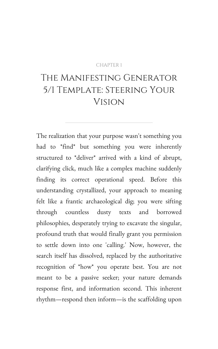 Purpose Playbook: Manifesting Generator 5/1: Your Trek Concentrated interior preview