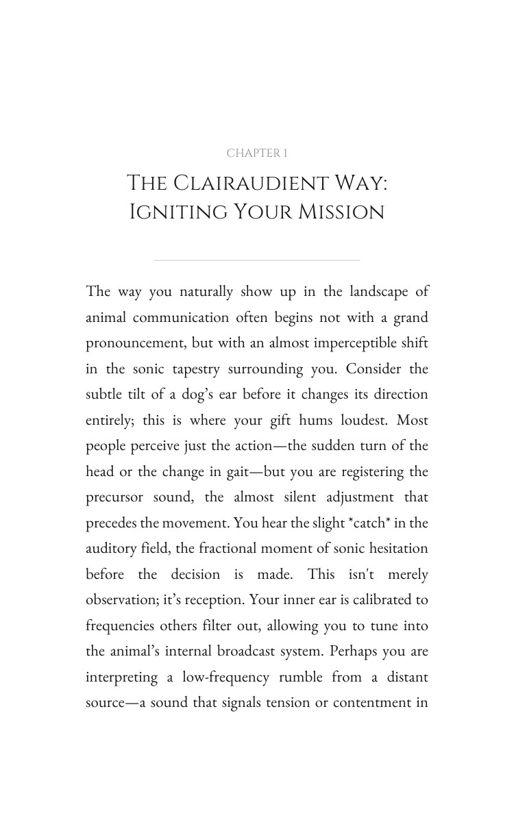 Animal Communication Experience: Clairaudient: Your Movement Path interior preview