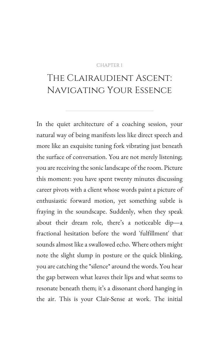 Clairaudient Path to Coaching Therapy: Your Mastery Evolved interior preview