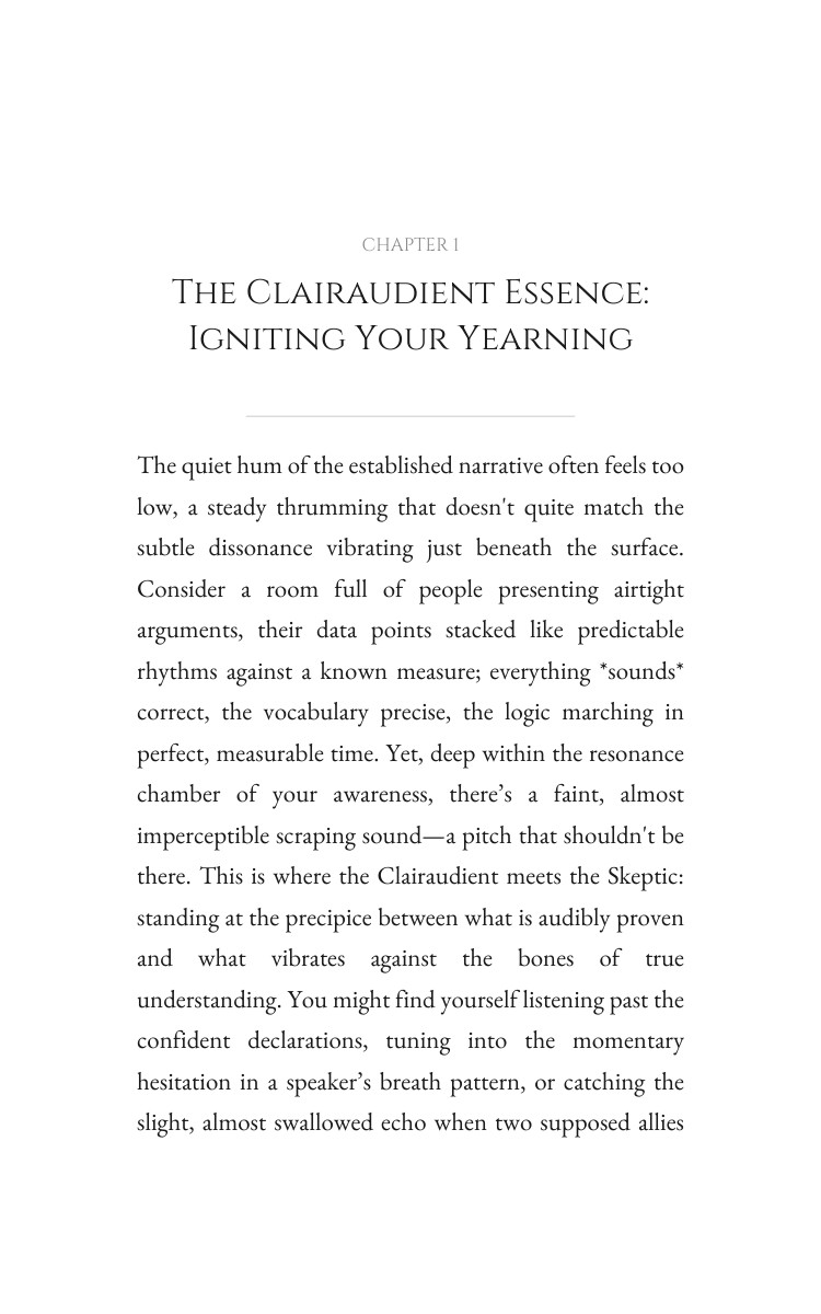 Clairaudient: Skeptics Command: Your Nature Sharpened interior preview