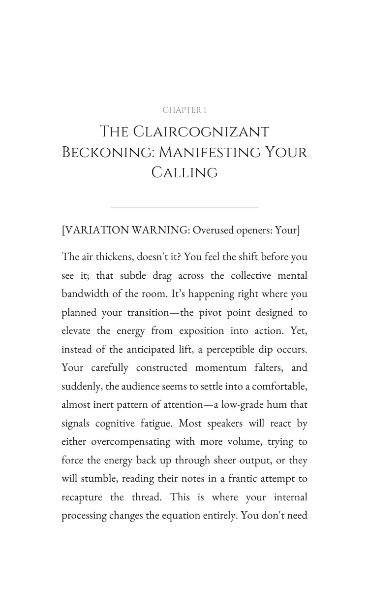 Claircognizant Public Speaking Foundations: Leverage Your Vision interior preview