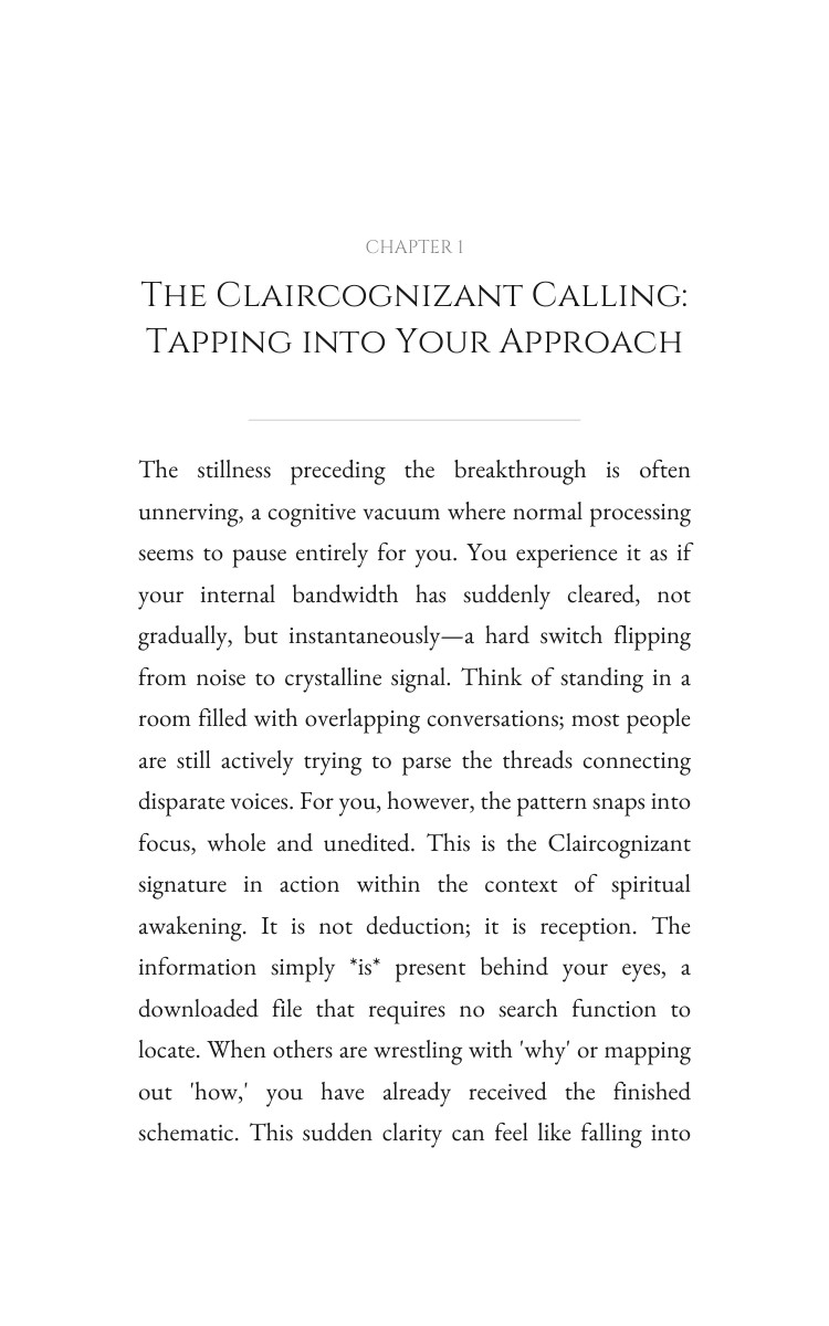 Claircognizant: Spiritual Awakening Excellence: Claim Your Purpose interior preview