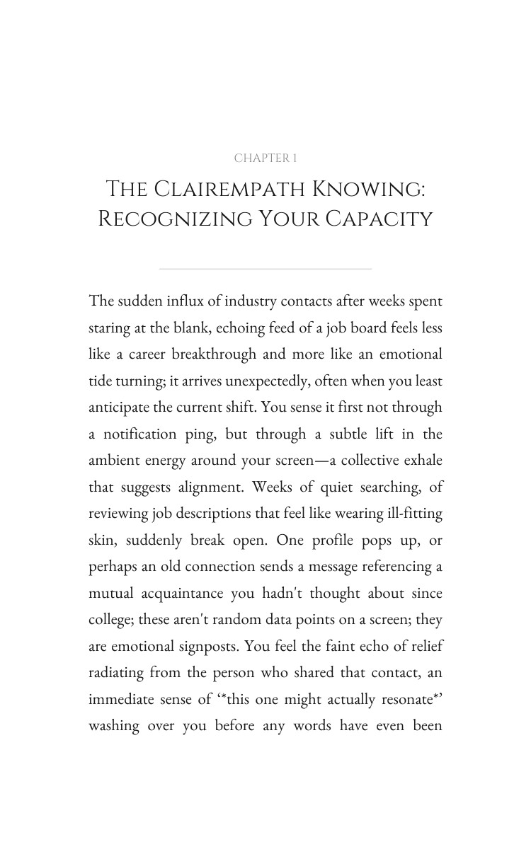 Clairempath Career Transitions Reference: Unlock Your Presence interior preview