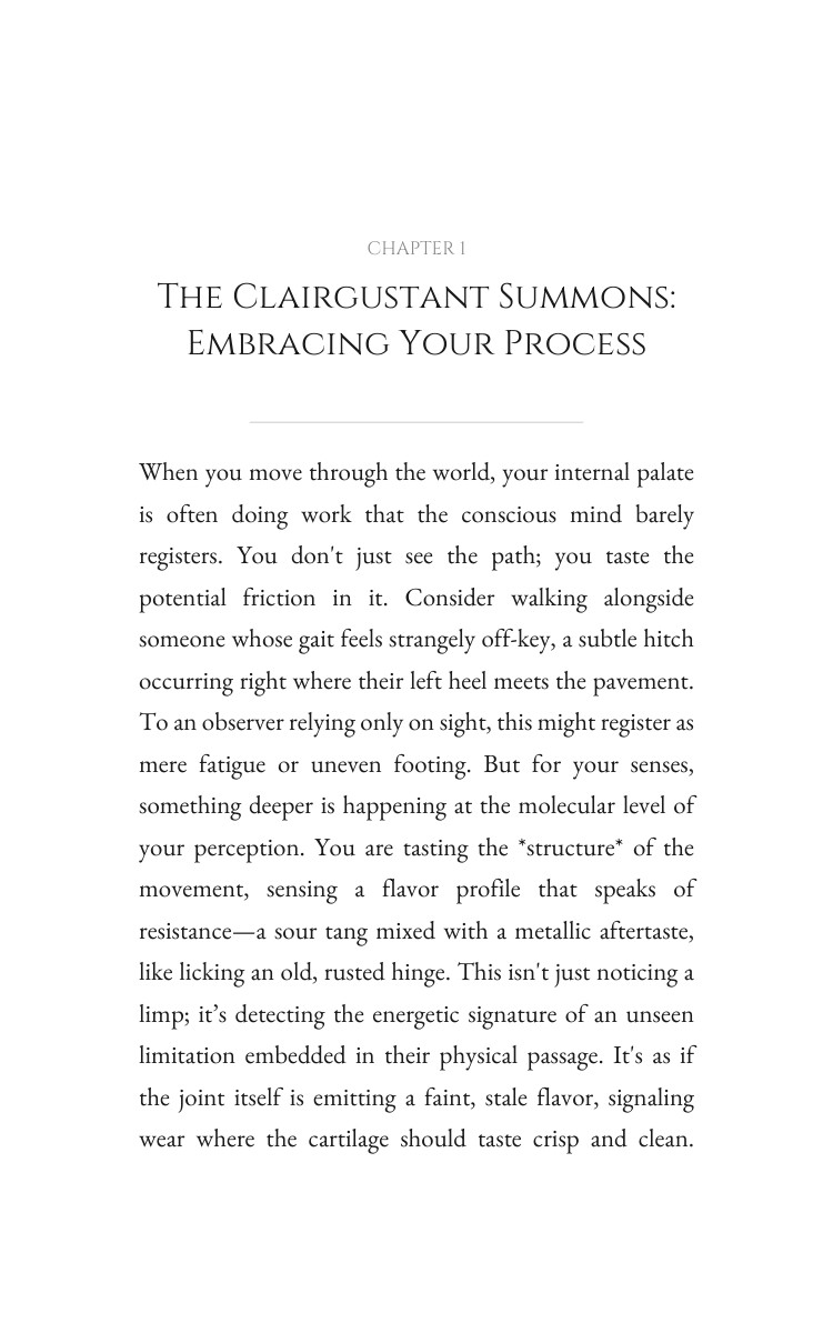 Clairgustant Movement Cornerstone: Sharpen Your Reality interior preview