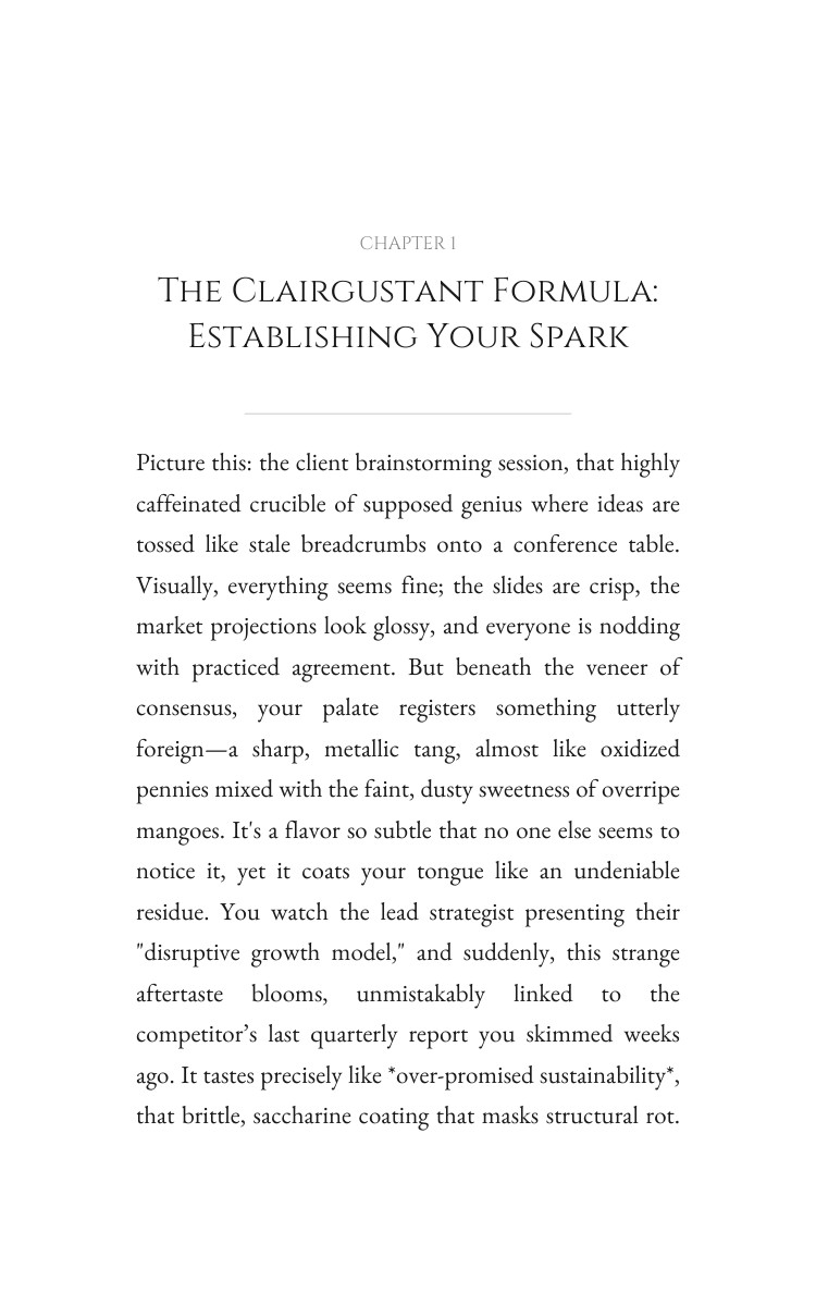 Clairgustant: Your Marketing Blueprint: Establish Your Status interior preview